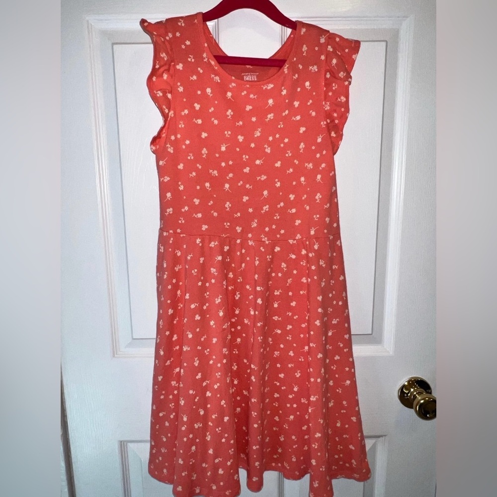 Girls' sz 12 Floral Flutter Sleeve Dress